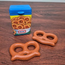 Vintage Little Tikes Play Food Pretzels with Blue Box