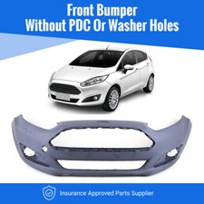 Fits Ford Fiesta 2013-2017 Front Bumper Primed Without PDC Or Washer Holes New