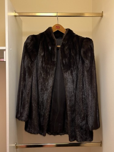 Vintage 1980s mid length dark - 1980s,