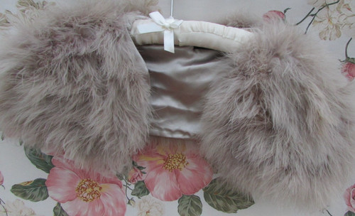 Mink beige soft feather - mink, fur