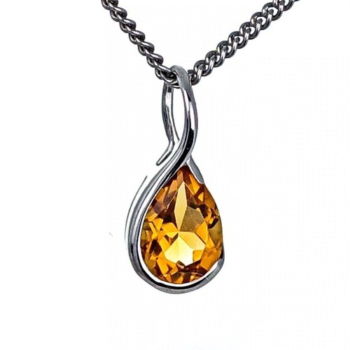 Sterling silver citrine - silver,