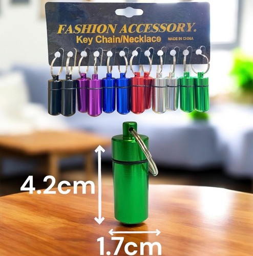 Keychain pill holder organizer - holder,