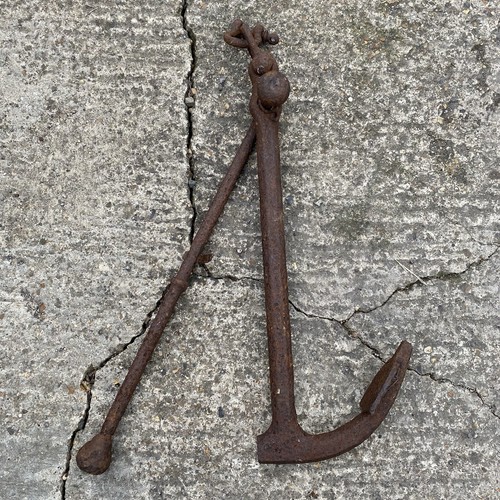 Antique boat anchor - antique,