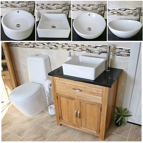 Bathroom vanity unit oak - bathroom,