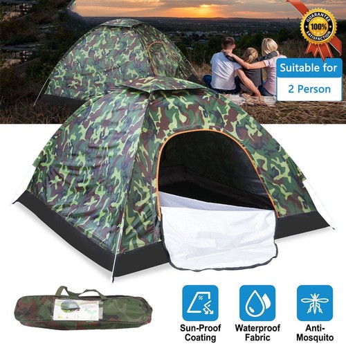 Man person camping tent - 1, 2