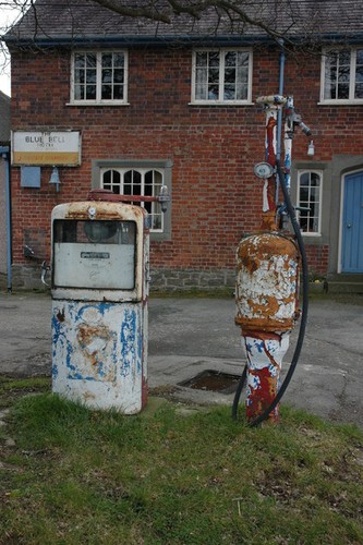 Photo petrol pump - old,