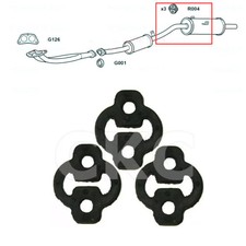 For Bedford Rascal Models Rear Exhaust Silencer Back Box Rubber Hanger Support