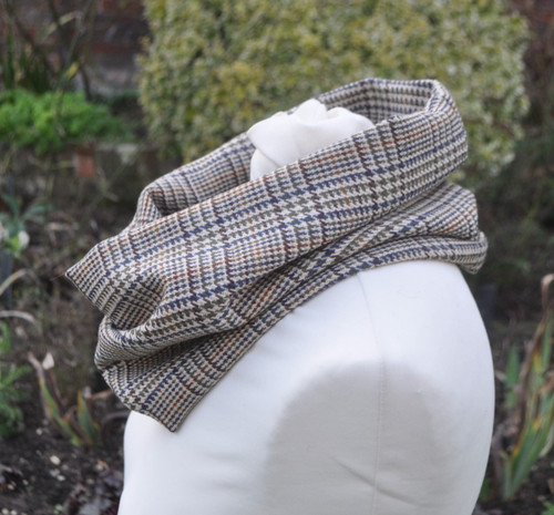 Cowl snood pure wool - cowl/snood, check