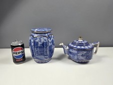 Made for Ringtons by Wade Ceramics Tea Caddy & Teapot - Teapot has Crack
