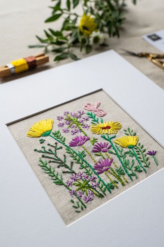Diy meadow flower embroidery - meadow,