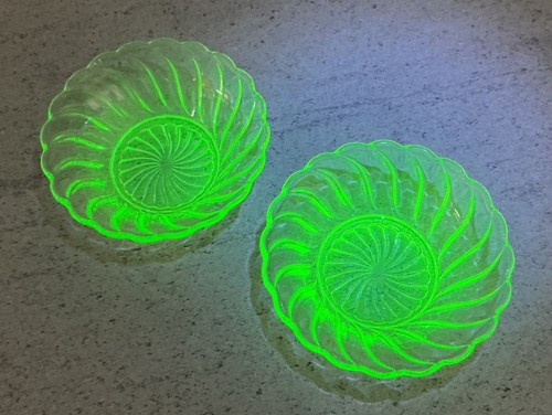 Vintage uranium pair green - uranium,