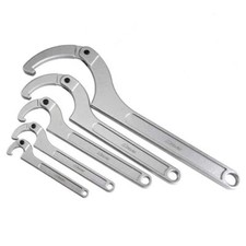 4 Sizes Adjustable Hook Wrench C Spanner Round Head Hand Tool for Nuts Bolt