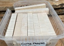 1 x Curly Maple Pen Blank 22 x 22 x 150mm / Woodturning / Exotic Hardwoods