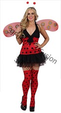 Womens Ladies Sexy 4 PC. Lady Bug Fancy Dress Hen Party Fun Runs