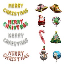 Merry Christmas Foil Balloons Xmas SantaTree Snowman Kids Theme Party Balloons