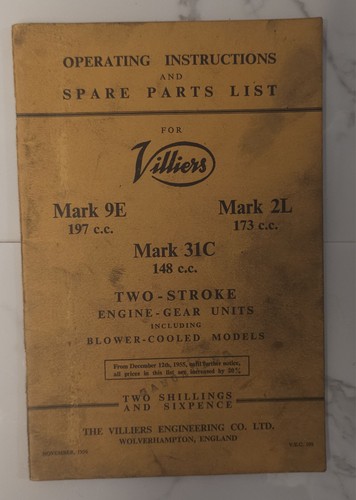 Vintage 1956 villiers mark - 1956, 9e