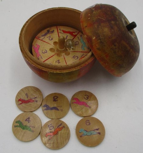 Vtg 1933 wooden apple roulette - 1933,