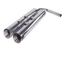 SHARKROAD 4.0" Slip On Mufflers for 09-25 Kawasaki Vulcans Exhaust, Chrome Style