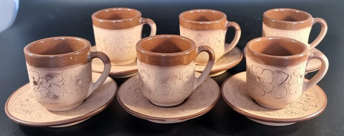 Set handmade terracotta - of,