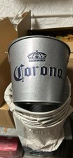 CORONA Galvanised Ice Bucket, Corona Extra Beer. 18cms Tall, 22cm Diameter