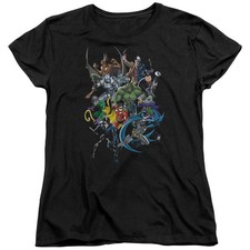 Batman Saints And Psychos Womens T Shirt Black Officially Licensed