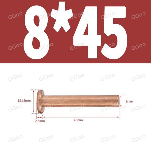 Solid copper round flat head - solid,