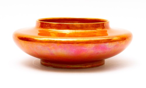 Ruskin pottery orange - ruskin, lustre