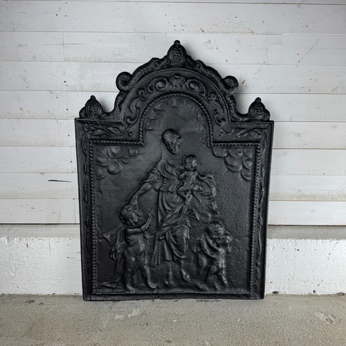 Antique cast iron fire - iron,