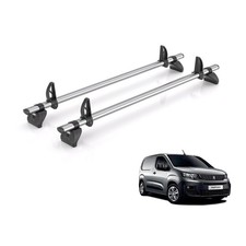 Peugeot Partner Roof Rack 2018+ Standard Wheelbase, Barn Doors 2 Bars, Loadstops