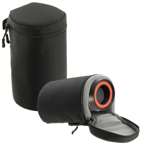 Navitech black lens case - black,