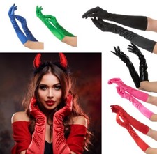 Long Satin Gloves Halloween