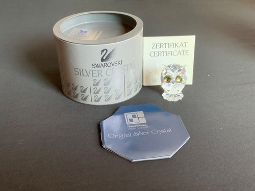 Swarovski silver crystal owl - swarovski,