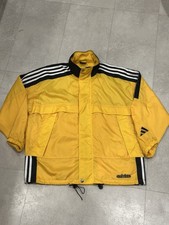Men’s Adidas Yellow Vintage Retro 80s 90s Zip Through Jacket Made In Korea - M