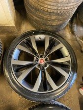 JAGUAR F-PACE SET OF 22 INCH "DOUBLE HELIX" WHEELS (REFURBISHED) WITH TYRES