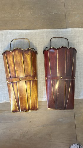 Vintage metal wall pocket - vintage,