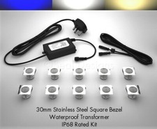 10 x 30mm LED Square Lights