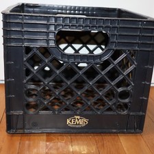 Vintage Kemps - Quality Since 1914 - Black - Milk Bottle Carrier Crate