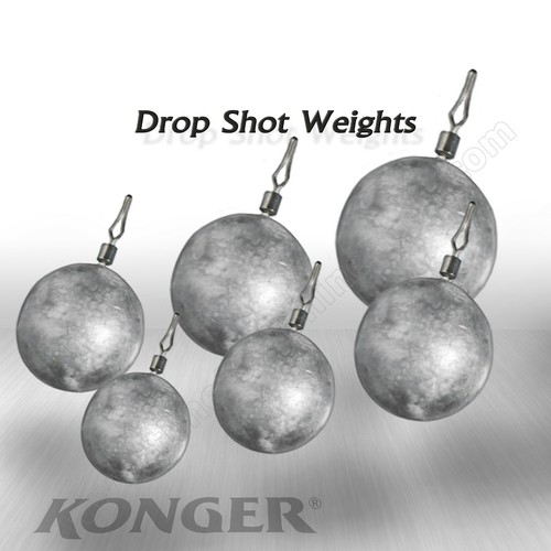 Drop shot weights - drop, round
