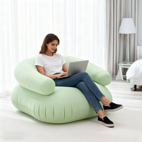 Inflatable sofa camping blow - inflatable,