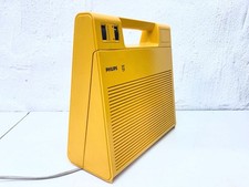 Yellow Portable Turntable Philips 180 Space Age Design 1970s