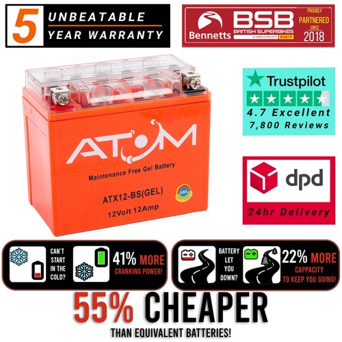 Ytx12 atom gel - gel, motorcycle