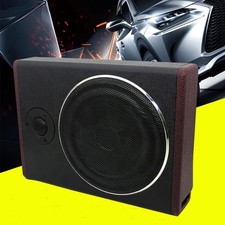 12V 8" 800W Car Subwoofer Active Underseat Bass Box Audio Sub Speaker Amplifier