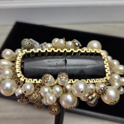 Vintage pearl cluster charm - vintage,