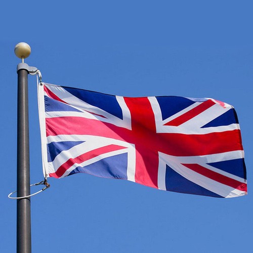 Union jack flag - brass, eyelets
