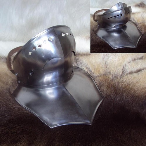 Medieval gorget with bevor - medieval,
