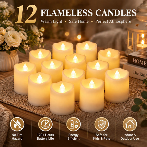 12x led flameless - flameless, tea