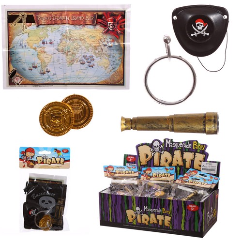 Pirate treasure map - map, set