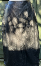 Black leather skirt