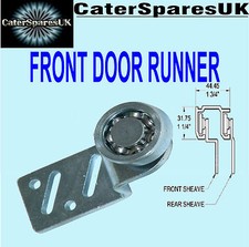 HOT CUPBOARD FRONT ANGLED SLIDING DOOR RUNNER BEARING HANGER CATERSPARES
