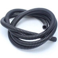 1x Universal 20M Black Split Loom Wire Flexible Tubing Conduit Hose Connectors
